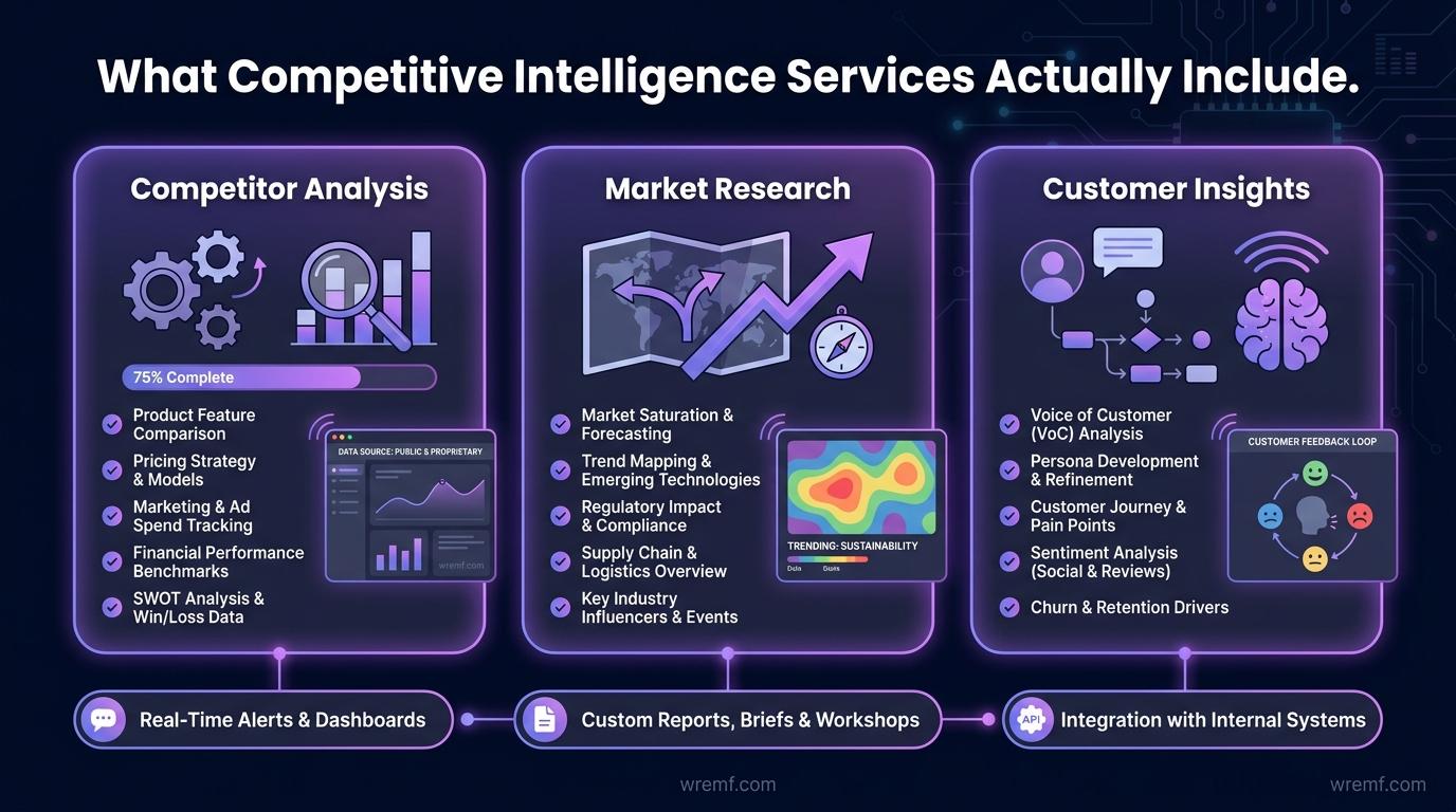 The Complete Guide to Competitive Intelligence Services for B2B Strategy and AI Visibility